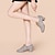 お買い得  ラテンダンスシューズ-女性用 ラテン用シューズ ダンスシューズのトレーニングの練習 性能 訓練 ヒール キューバンヒール ラウンドトウ 靴紐 成人 ブラック 褐色