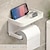 preiswerte Badezimmer-Zubehörset-1 Stück Toilettenpapier-Aufbewahrungsregal zur Wandmontage &amp; Handyhalter, selbstklebender Toilettenpapierhalter mit Telefonablage. Werten Sie Ihr Badezimmer mit einem rostfreien und schwarzen