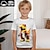 billige guttes 3d-t-skjorter-Gutt 3D Tegneserie Dinosaur T-skjorte Skjorter Kortermet 3D-utskrift Sommer Aktiv Sport Mote 100 % bomull Barn 3-12 år Crew-hals utendørs Avslappet Daglig Normal