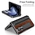 billiga Skal och fodral till Samsung-telefon fodral Till Samsung Galaxy Z Fold 5 Z Fold 4 Skal och skärmskydd Helkroppsskydd Kameralinsskydd Kontor / företag Rustning PC PU läder