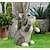 preiswerte Außenbeleuchtung-Solar Ornament Kaninchen Blumen Gartenlicht, süße Katze Gartenlicht für Gartendekoration lustige Eingangsleuchte, Solar Gartenstatue Kaninchen Figur Garten