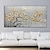 billiga Blom- och växtmålningar-handgjord oljemålning canvas väggkonst dekoration 3d palettkniv stor vit blomma för heminredning rullad ramlös osträckt målning