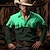 cheap Men&#039;s Western Shirts-Cactus Cowboy Vintage western style Men&#039;s Shirt Western Shirt Outdoor Street Casual Daily Fall &amp; Winter Turndown Long Sleeve Yellow Green khaki S M L Shirt