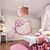 economico Luci a sospensione-camera da letto principale nappa ragazza camera da principessa lucentezza 40 cm camera creativa per bambini ristorante con personalità rosa con sorgente di luce bianca