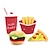 cheap Dog Toys-New Burger Pet Plush Toy Soundmaking Toy French Fries Burger Shake Cup with BB Soundmaking Paper