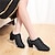 ieftine Pantofi Antrenament-Pentru femei Încălțăminte latină Pantofi de Dans În aer liber Talpă Despărțită Grosime călcâială Vârf Închis Dantelat Adulți Negru Cămilă