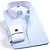 cheap Men&#039;s Dress Shirts-Men&#039;s Shirt Dress Shirt Button Down Shirt White Pink Blue Long Sleeve Plain Lapel Spring &amp;  Fall Office &amp; Career Wedding Party Clothing Apparel Front Pocket