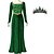 cheap Movie &amp; TV Theme Costumes-Fiona Costume Women Princess Fiona Dress Shrek Medieval Renaissance Dress Long Sleeves Green Dress Gown Dress Halloween Cosplay Party Outfit