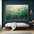 cheap Abstract Paintings-Handmade Oil Painting Canvas Wall Art Decoration Contemporary Green Abstract for Home Decor Rolled Frameless Unstretched Painting