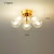 voordelige Globe-ontwerp-moderne inbouw plafondlamp goud antiek messing 6-lichtarmatuur glazen bol kroonluchter koperen plafondlamp hanger voor woonkamer slaapkamer eetkamer keuken