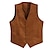 cheap Historical &amp; Vintage Costumes-Retro Vintage Vest Waistcoat West Cowboy Men&#039;s Solid Color V Neck Vest
