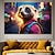 cheap Animal Prints-Animals Wall Art Canvas Raccoon Prints and Posters Pictures Decorative Fabric Painting For Living Room Pictures No Frame
