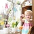 cheap Easter Decorations-24 Pieces of Wooden Spring Easter Decorations for Tree Springs Tree Decorations Easter Decorations Wooden Hanging Decorations Decorations with Rope Springs (Egg Dwarf Bunny Carrot Basket)