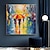 お買い得  人物画-雨の日現代手描き雨の風景油絵美しい雨の絵画現代アート抽象厚いナイフアート家庭用壁の装飾フレームなし