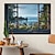 preiswerte Landschaftsdrucke-Landschafts-Wandkunst-Leinwand, falsches Fenster, Frühlingslandschaft, Drucke und Poster, Bilder, dekorative Stoffmalerei für Wohnzimmer, Bilder ohne Rahmen