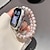 tanie Paski do zegarków Apple-Bransoletka z biżuterią Kompatybilny z Pasek do zegarka Apple Watch 38mm 40mm 41mm 42mm 44mm 45mm 49mm Błyszczący Błyszczący Diament Paciorki Korálky Wymienny pasek do zegarka na iwatch Ultra 2