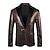 cheap Historical &amp; Vintage Costumes-Retro Vintage 1980s Suits &amp; Blazers Disco Men&#039;s Embroidered Performance Prom Coat