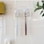 abordables Aparatos para el baño-Soporte para cepillos de dientes montado en la pared, organizador de almacenamiento de cepillos de dientes para baño cubierto de polvo, estante para colgar cepillos de dientes blanco