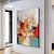 abordables Peintures Abstraites-Peinture à l'huile sur toile faite à la main, décoration murale abstraite moderne pour la maison, peinture roulée sans cadre, non étirée