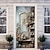 olcso Ajtófedelek-virágos házikó ajtóhuzatok falfestmény dekor ajtó kárpit ajtó függöny dekoráció háttér ajtó transzparens kivehető bejárati ajtóhoz beltéri kültéri otthon szoba dekoráció parasztház dekorációs kellékek