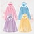 cheap Movie &amp; TV Theme Costumes-Frozen Princess Cinderella Elsa Robe Hooded Cloak Girls&#039; Movie Cosplay Anime Light Blue Yellow Pink Halloween Masquerade Cloak