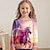 levne dívčí 3D trička-Dívčí 3D Jednorožec Košilky Košile Růžová Dlouhý rukáv 3D tisk Jaro Podzim Aktivní Módní Roztomilý Polyester Děti 3-12 let Tričkový Venkovní Ležérní Denní Běžný