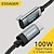 baratos Cabos de telemóvel-Essager 100w usb c para usb c carregador rápido ângulo de 90 graus cabo de carregamento display 5a carregamento rápido cabo de dados usb c