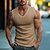cheap Tank Tops-Men&#039;s Tank Top Undershirt Sleeveless Shirt Ribbed Knit tee Wife beater Shirt Plain Pit Strip V Neck Outdoor Going out Sleeveless Clothing Apparel Fashion Designer Muscle