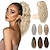 cheap Ponytails-Ponytail Extension Claw Clip In Ponytail Extensions Multi Layered Long Wavy Curly Ponytail Clip On Fake Hair Soft Natural Synthetic Hairpieces for Women Daily - Ash Blonde with Highlights