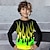 billiga pojkes 3d t-shirts-Pojkar 3D brand T-shirt Skjorta Långärmad 3D-tryck Vår Höst Sport Mode Streetwear Polyester Barn 3-12 år Rund hals Utomhus Ledigt Dagligen Normal