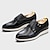 billiga Oxfordskor till herrar-Herr Oxfordskor Klänning Sneakers Läder Italienskt fullkornigt kohud Halksäker Snörning Ljusbrun Svart