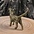 billige Statuer-kobber katt statue, elegant håndmalt mønster mini bønn dekorasjon naturtro utsøkt antikk for skrivebord, solid kobber antikk mikro-utskåret antikk bronse ware metall kunst små ornamenter gylne