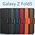 billige Samsung-etui-telefon Etui Til Samsung Galaxy Z Fold 5 Z Fold 4 Z Fold 3 Z Fold 2 Bakdeksel med stativ Magnetisk Støtsikker Kontor / Bedrift TPU PU lær