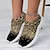 cheap Graphic Print Shoes-Women&#039;s Sneakers Slip-Ons Print Shoes Glitter Crystal Sequined Jeweled Plus Size Party Outdoor Daily Leopard 3D Rhinestone Sparkling Glitter Flat Heel Fashion Sporty Casual Tissage Volant Yellow Red