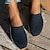 billiga Damsneakers-Dam Sneakers Slip-Ons Komfortskor Dagligen Platt klack Rundtå Mode Ledigt Komfort Promenad Flygande vävning Loafers Svart Mörkblå Beige