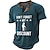 billige herre henley t-shirt-Herre Henley-skjorte T-Shirts Grafisk Bogstaver Henley Tøj 3D-udskrivning udendørs Afslappet Kortærmet Trykt mønster Knap ned Årgang Mode Designer Stilfuld