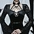voordelige Jurken-Retro vintage Punk &amp; Gothic Middeleeuws Jurken Gala jurk Jurk met split Normaal Gothic meisje Kant Dames Fantasie Maskerade Feest Volwassenen Kleding