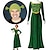 billiga Film- och TV-kostymer-set med fiona maxi klänning shrek stickad mössa 2 st par cosplay kostym kvinnor prinsessa fiona klänning shrek medeltida renässans klänning långa ärmar grön klänning klänning klänning klänning