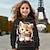 cheap Girl&#039;s 3D Hoodies&amp;Sweatshirts-Girls&#039; 3D Cat Hoodie Pullover Pink Long Sleeve 3D Print Spring Fall Active Fashion Cute Polyester Kids 3-12 Years Hooded Outdoor Casual Daily Regular Fit