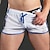 cheap Mens Active Shorts-Men&#039;s Shorts Sunday Shorts Sports Going out Weekend Running Casual Drawstring Elastic Waist Striped Knee Length Gymnatics Activewear Black White Micro-elastic