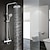 olcso Csaptelepek zuhanyzóhoz-Zuhany rendszer Készlet - Kézi zuhanyzót tartalmaz Többpermet spray Kortárs Galvanizált Külső foglalat Kerámiaszelep Bath Shower Mixer Taps