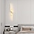 ieftine Lumini LED de Perete-aplic de perete cu led negru lampă de perete liniară modernă din metal pentru interior aplice de perete cu LED de iluminat design cu bandă lungă lampă de perete de interior pentru sufragerie dormitor