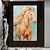 preiswerte Tiergemälde-Abstraktes Pferde-Ölgemälde auf Leinwand, handgemalt, großes Original-Pferde-Leinwandbild, moderne Tier-Wandkunst für Wohnzimmer, Schlafzimmer, ohne Rahmen