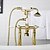 preiswerte Badewannenarmaturen-Badewannenarmaturen - Retro Vintage Galvanisierung Freistehend Keramisches Ventil Bath Shower Mixer Taps