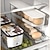 billige Kjøkkenoppbevaring-2-lags eggholder for kjøleskap, automatisk rullende eggoppbevaringsstativ, kjøleskapsoppbevaringsorgan for kjøkken, sidedør eggeboks for kjøleskap, kjøkken, husholdning