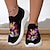 olcso Grafikus nyomtatott cipő-Női Tornacipők Slip-Ons Nyomtatási cipők Flyknit cipő Kényelmes cipők Szabadtéri Napi Cica Lapos Divat Alkalmi Repülő szövés Sárga Rózsaszín Kék