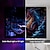 olcso Fekete fényfüggönyök-feketefény ablakfüggöny UV reaktív világít a sötétben hármas ködös olvasó sárkány természet táj nappali hálószobába gyerekszoba dekoráció