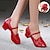 cheap Ballroom Shoes &amp; Modern Dance Shoes-Women&#039;s Ballroom Dance Shoes Modern Shoes Party Evening Prom Practice Comfort Shoes Simple Softer Insole Contemporary Dance Thick Heel Round Toe Buckle Adults&#039; Silver Black Red