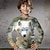 preiswerte 3D-T-Shirts für Jungen-Jungen 3D Wolf T-Shirt Hemd Langarm 3D-Druck Frühling Herbst Sport Modisch Strassenmode Polyester kinderkleidung 3-12 Jahre Rundhalsausschnitt Outdoor Casual Täglich Regular Fit