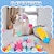 cheap Pet Chewing Toys-Way Ginki Cat Teaser Toy Ball 1 Toy Launcher 20 Pcs Launch Ball Interactive Toy self hi Toy Soothing Silent Ball Silent Plush Elastic Ball bite Resistant cat cat Teaser Stick